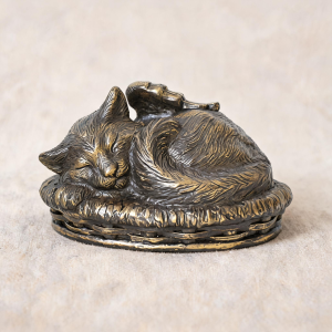Angel Cat Statue with Memory Capsule