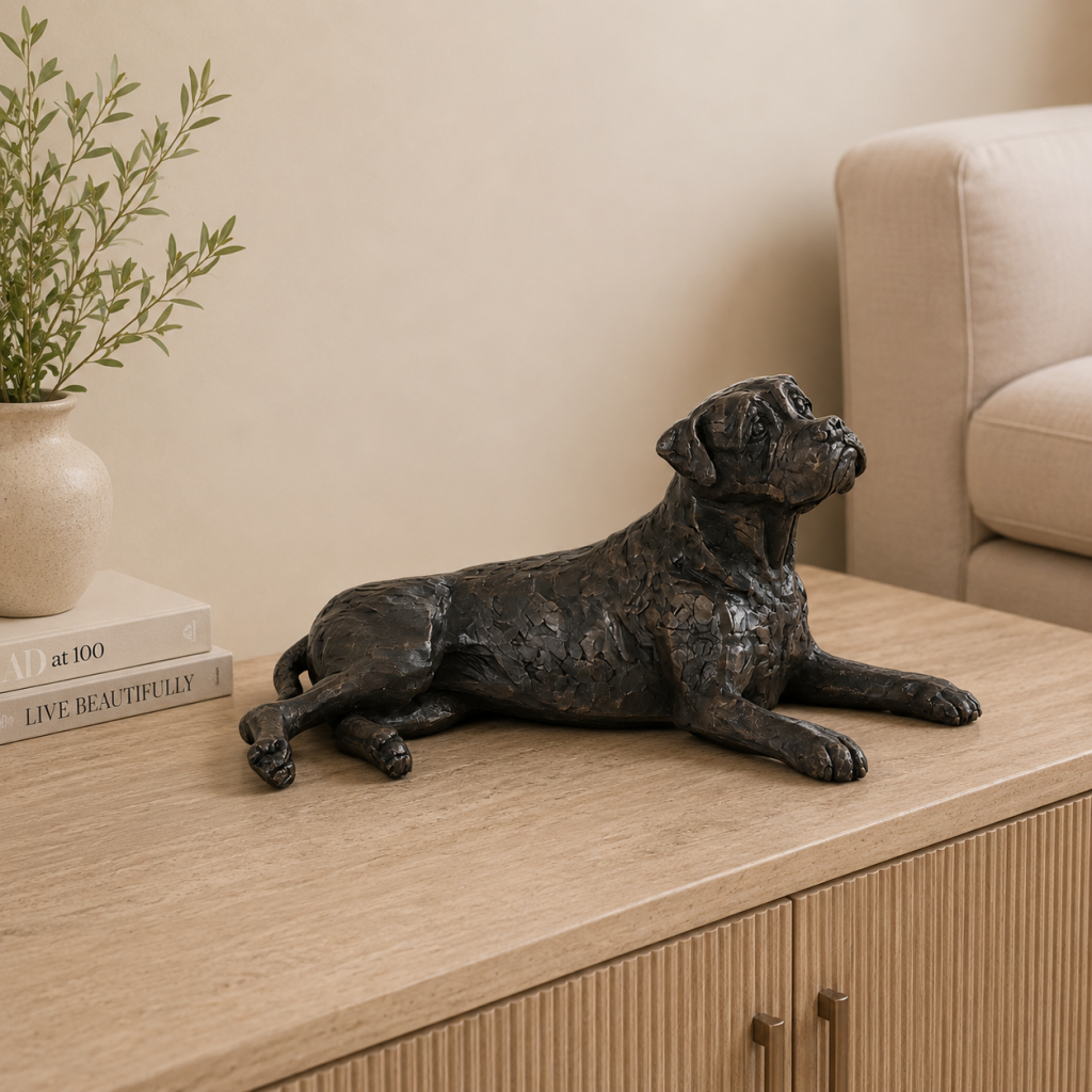 Long Tail Boxer Statue with Memory Capsule