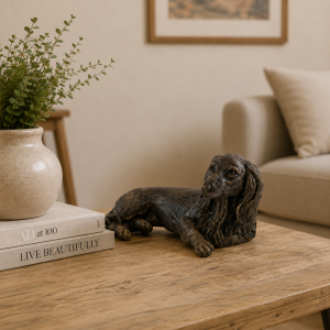 Dachshund - Long Hair Statue with Memory Capsule