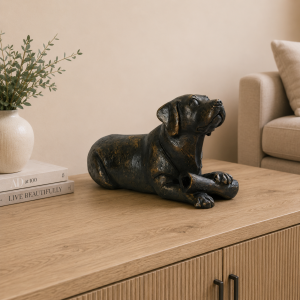 Dog with Bone Statue with Memory Capsule