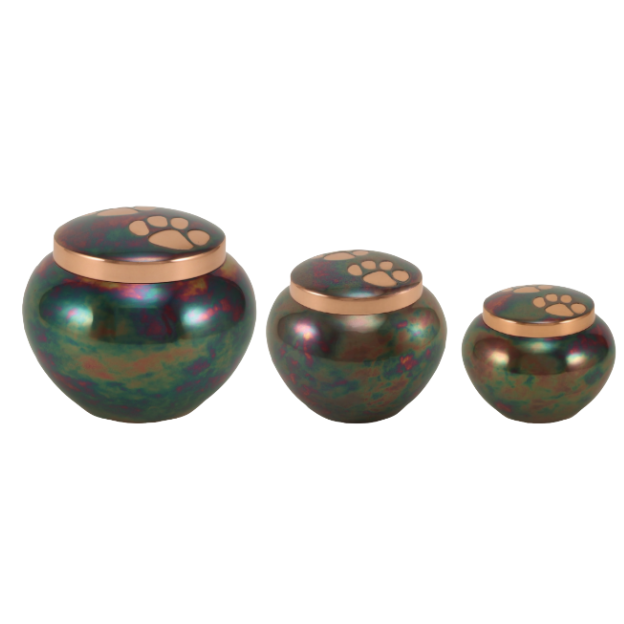 Double Paw Contemporary Metal Urn - Image 3