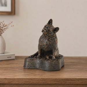 French Bulldog Statue with Memory Capsule