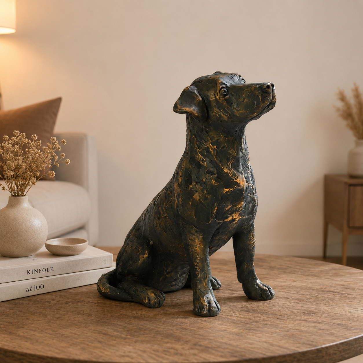 Jack Russell Terrier Statue with Memory Capsule