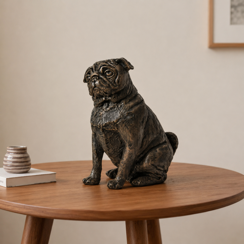 Pug Statue with Memory Capsule