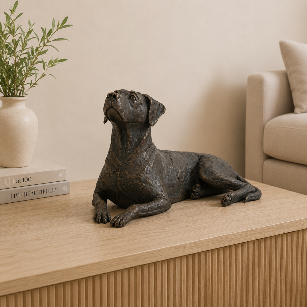 Rhodesian Ridgeback Statue with Memory Capsule