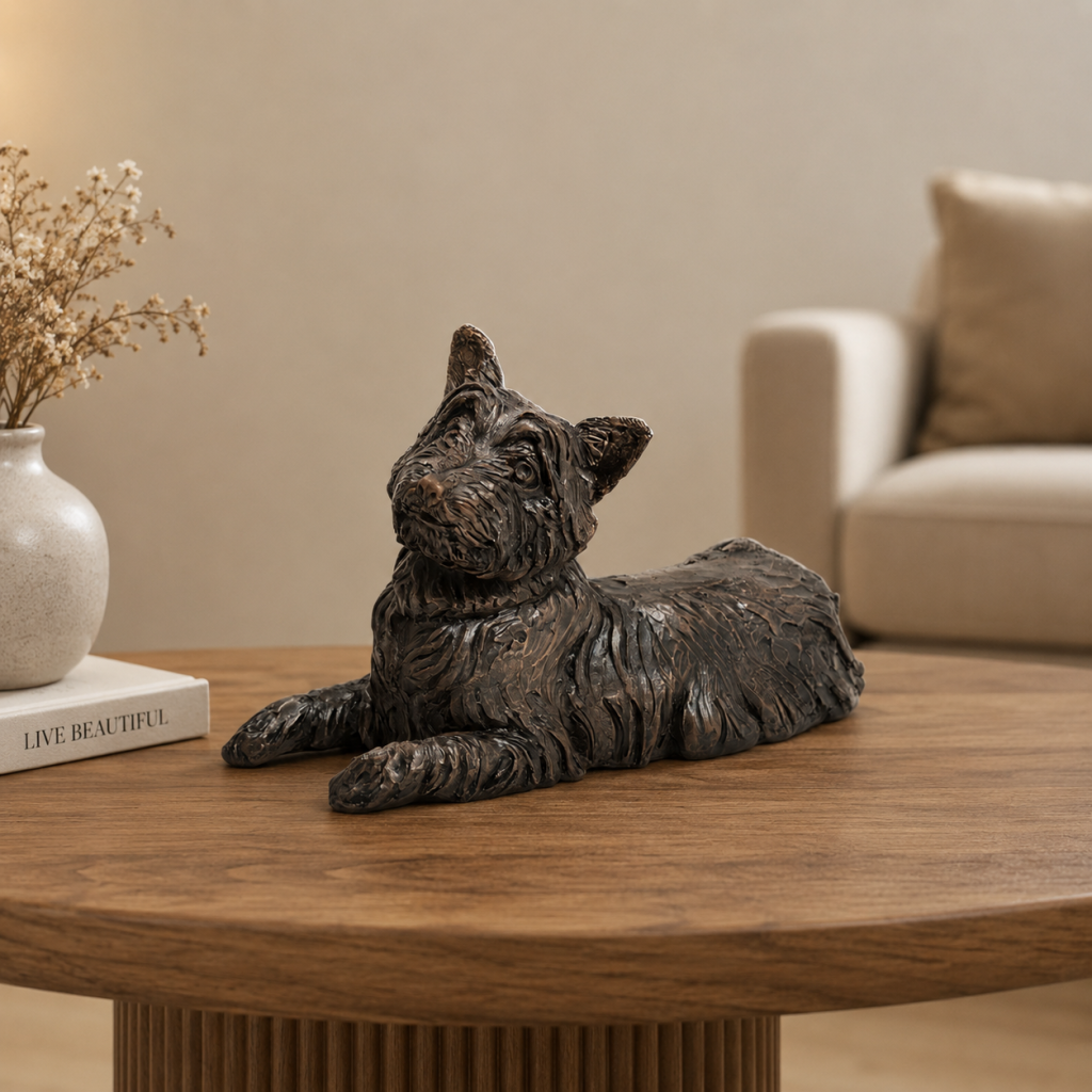 West Highland Terrier Statue with Memory Capsule