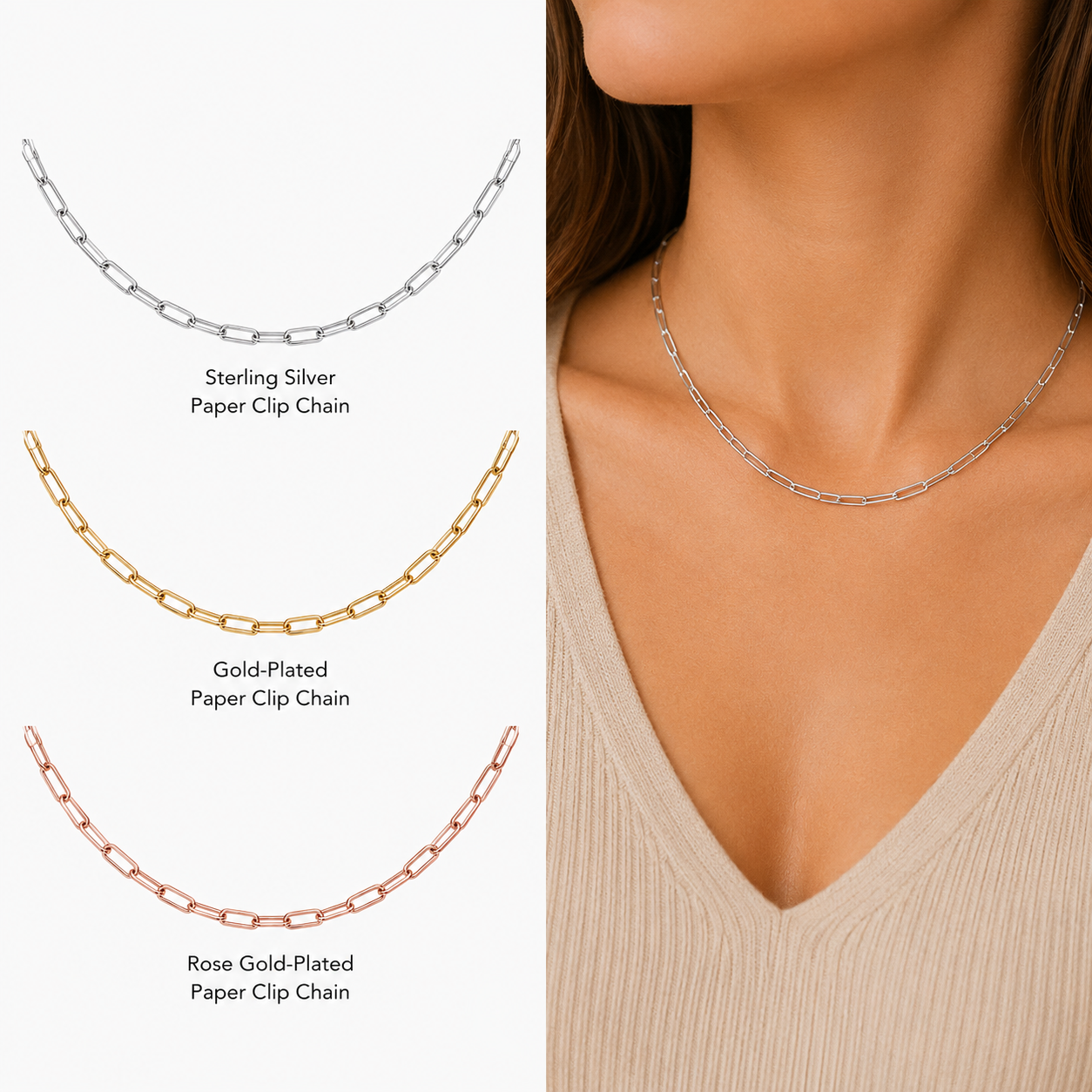 Paper Clip Chain Necklace