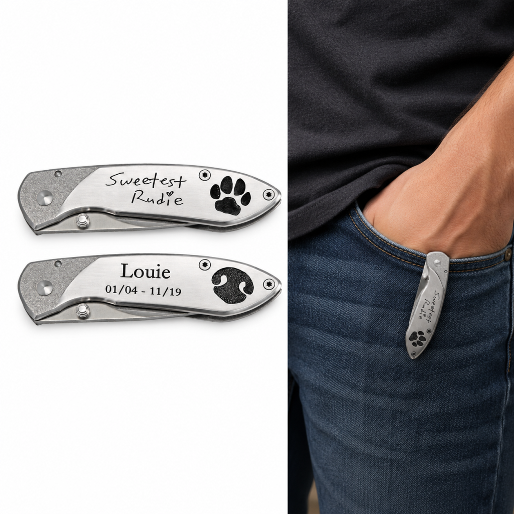 Stainless Steel Buck Knife Memorial Keepsake