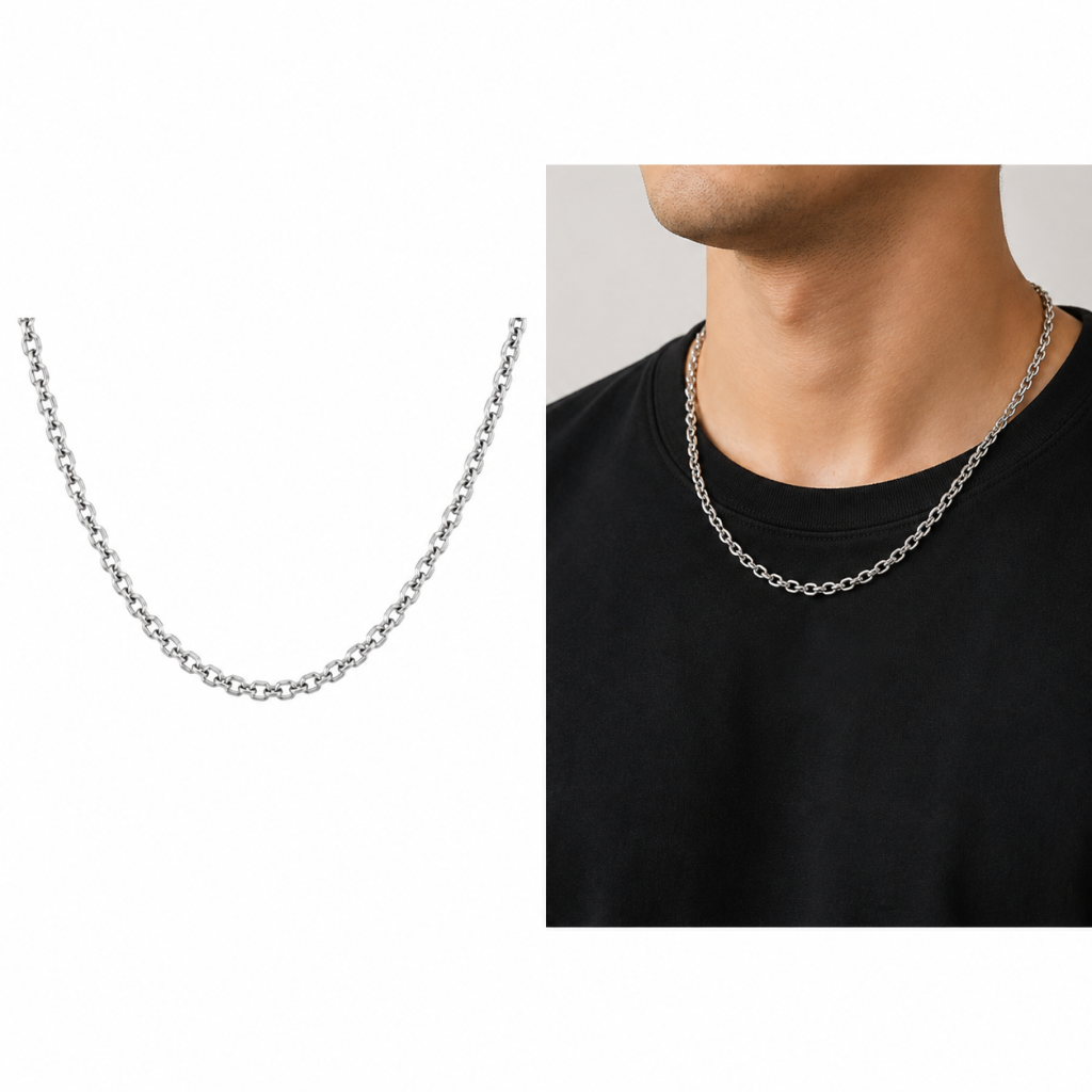 Stainless Steel Cable Chain Necklace