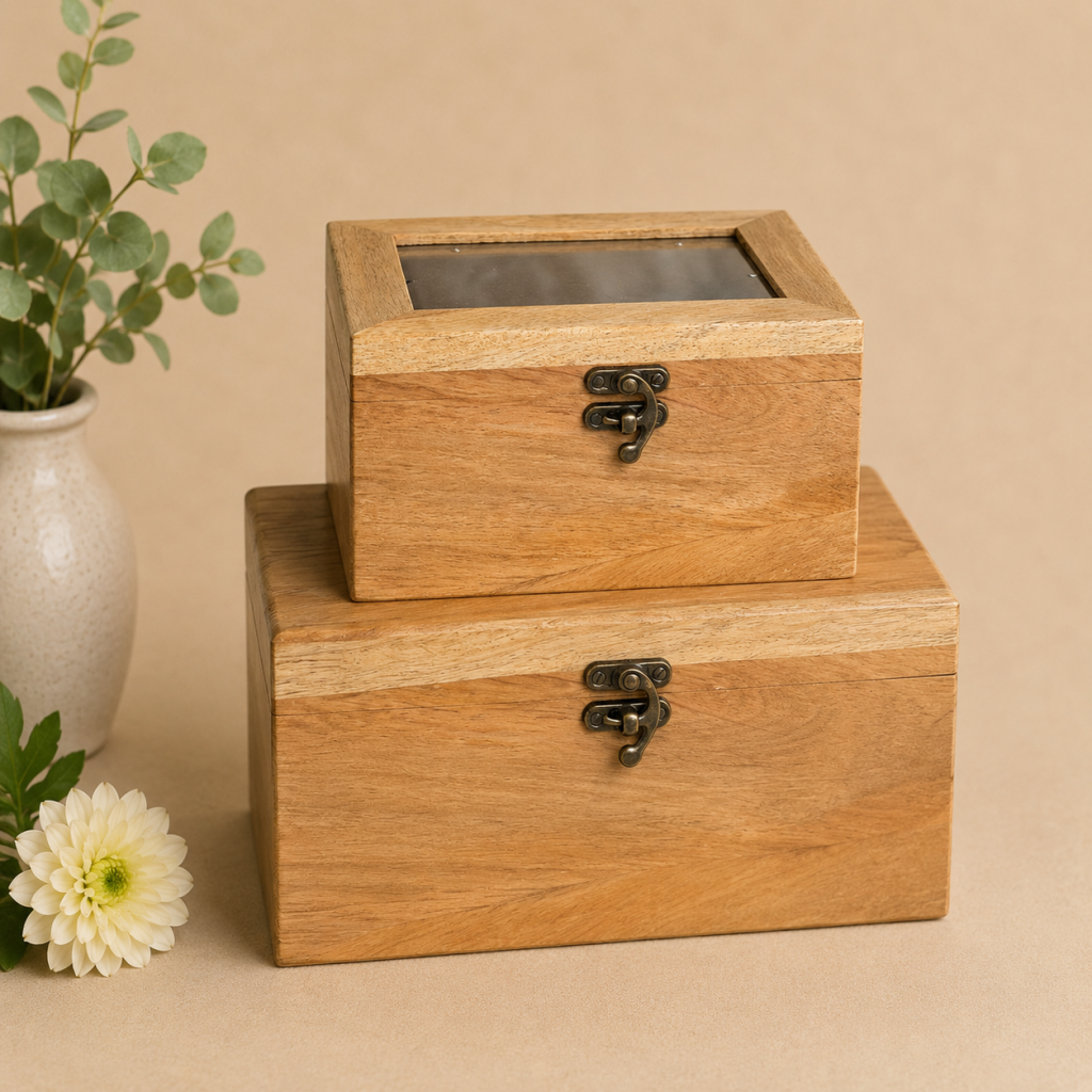Keepsake Chest Urn with Photo Holder